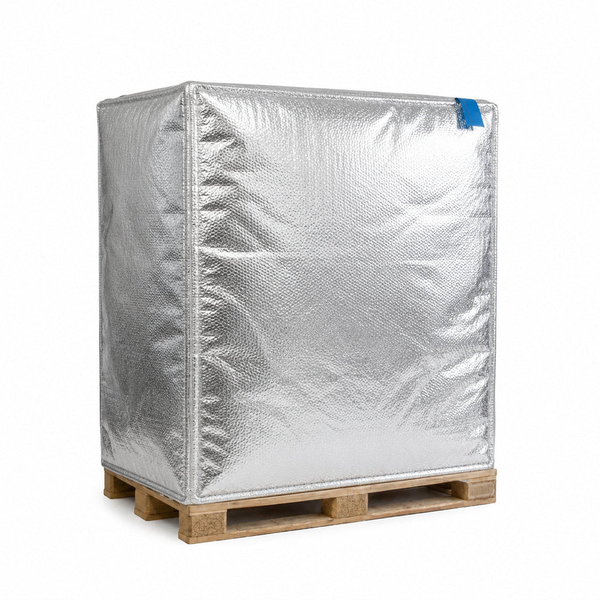 Funda térmica aislante para palé industrial 120 x 100 x 150 cm (doble capa)